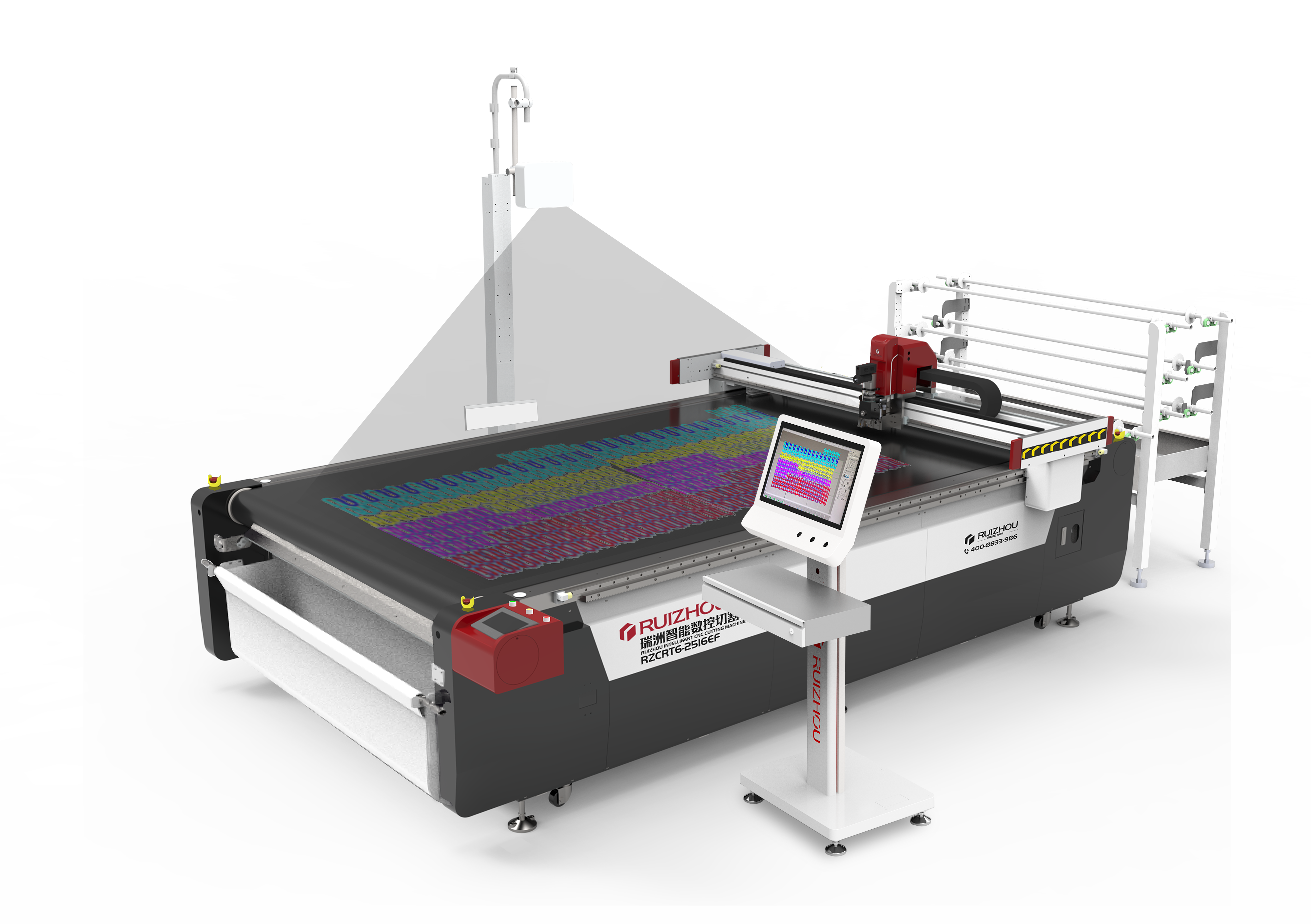 Проектор для визуализации вырезаемых объектов на рабочем столе (на материале)